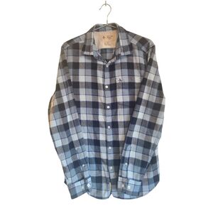 ☆Last Chance☆ Penguin Relaxed Fit Flannel Men's Long Sleeve (S) Blue